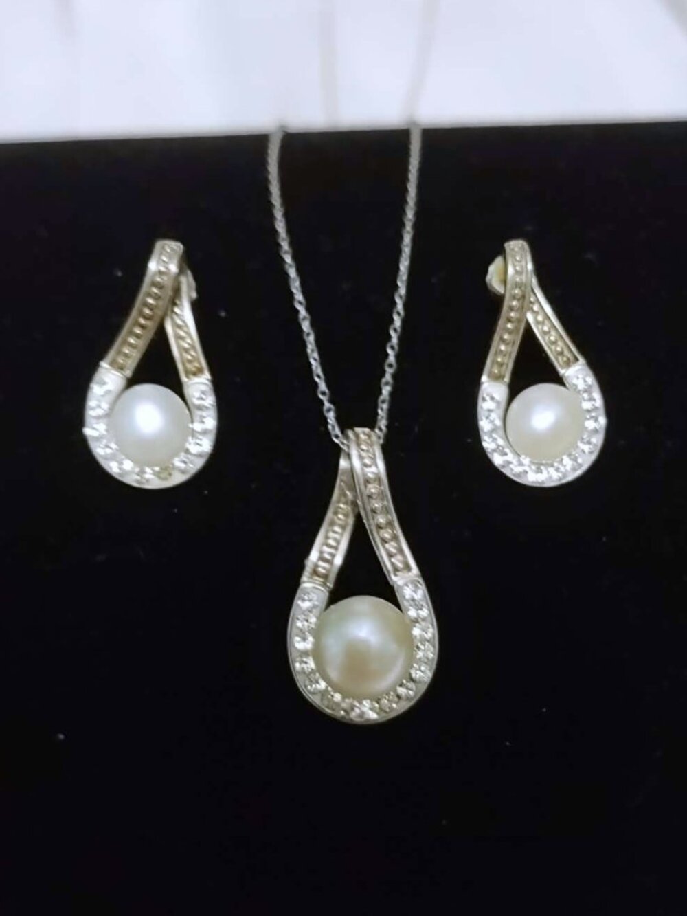 🦪Sterling Silver & Pearl Jewelry Set